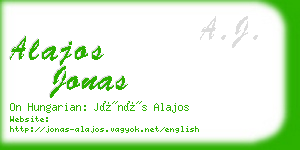 alajos jonas business card